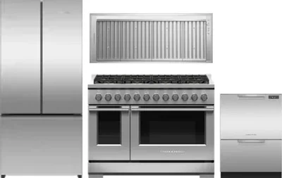 4 Piece Package Includes Refrigerator, Range, Hood And Dishwasher